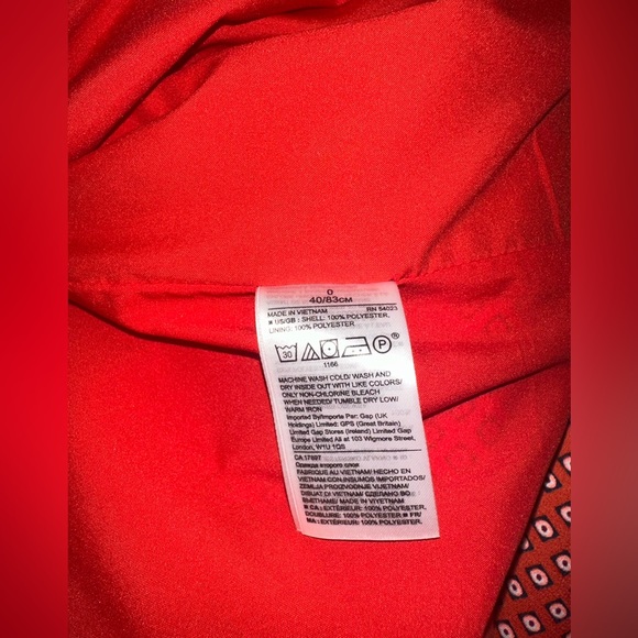 BANANA REPUBLIC // V-NECK SLEEVELESS SHIFT MINI, RED DRESS // SIZE 0 - Picture 4 of 8